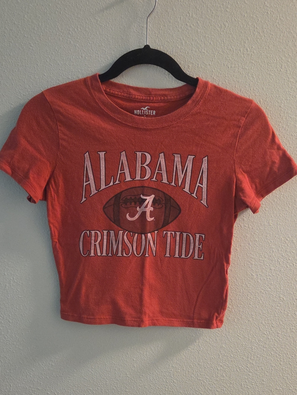 Hollister Crimson Tide Graphic Tee in Deep Red